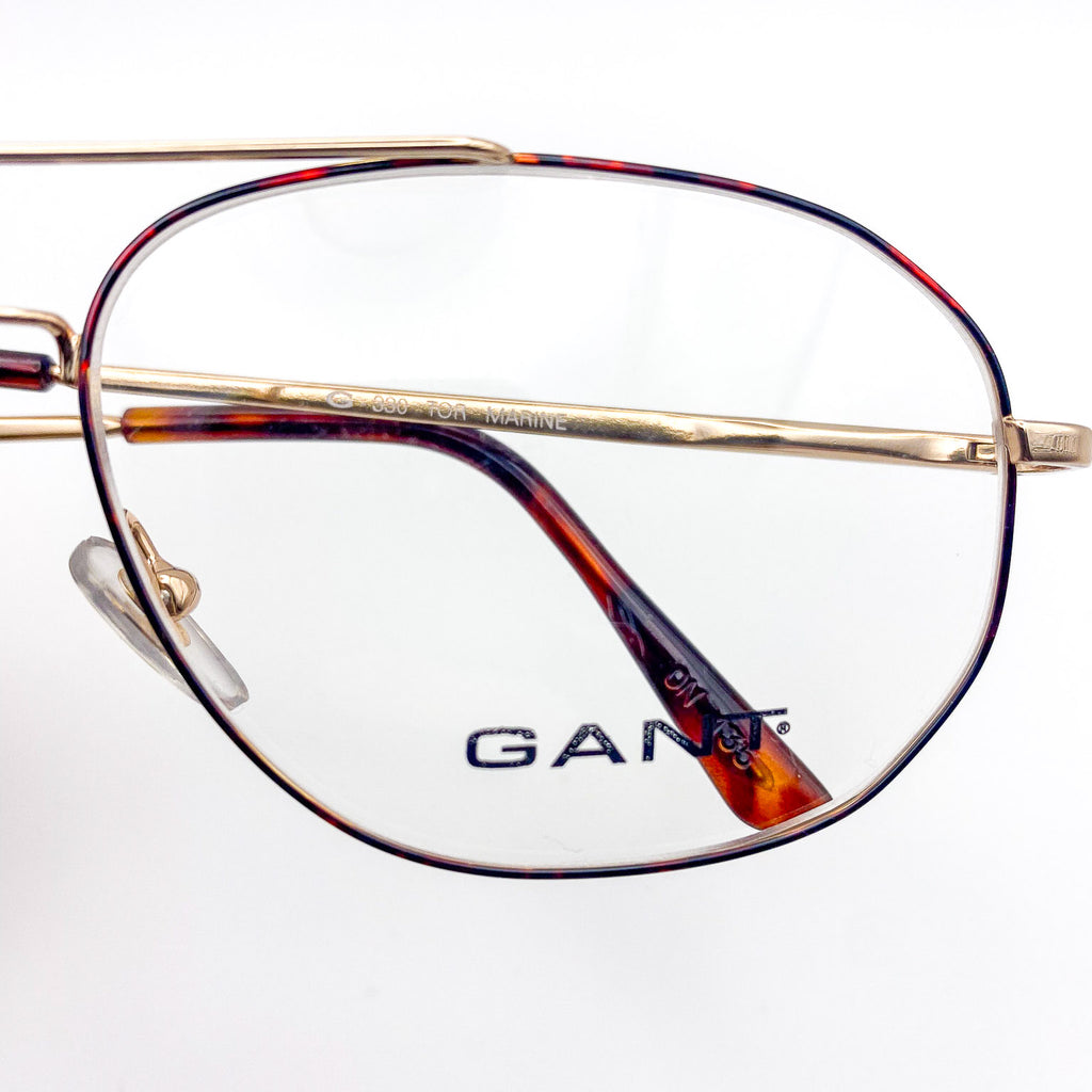 Gant eyeglasses with a tortoiseshell frame on a white background