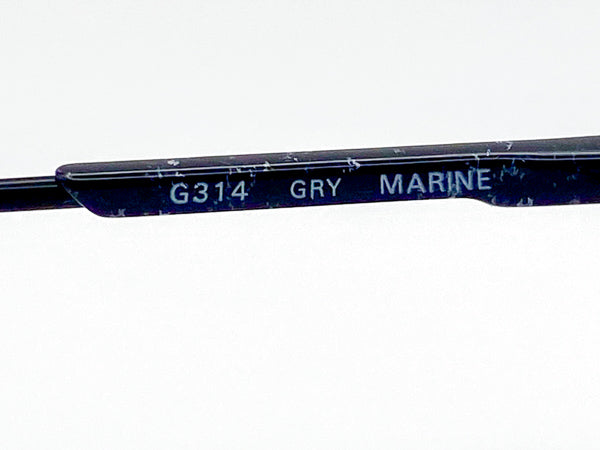 Eyeglasses stem with 'G314 GRY MARINE' text on a white background