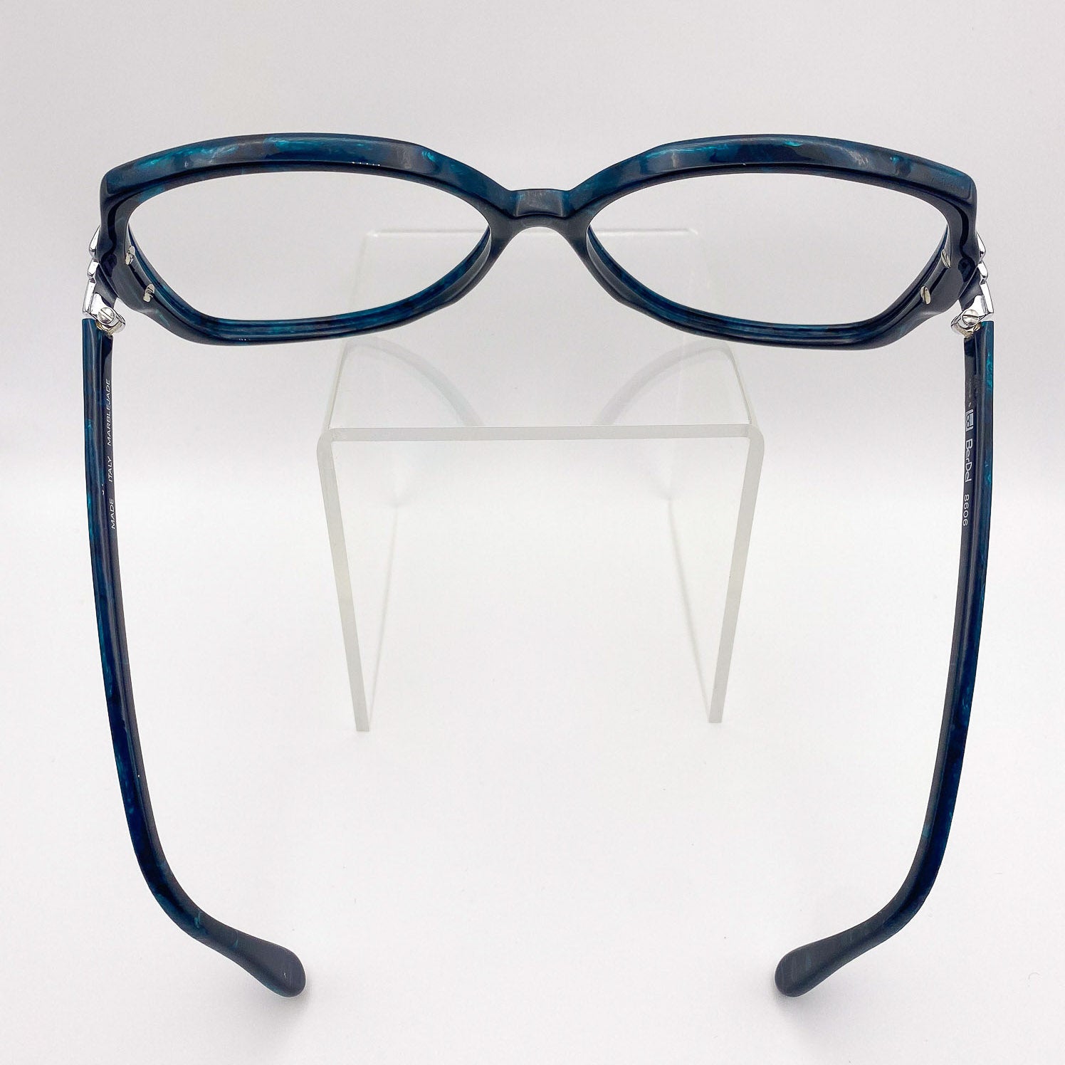Oversized eyeglasses on a white background