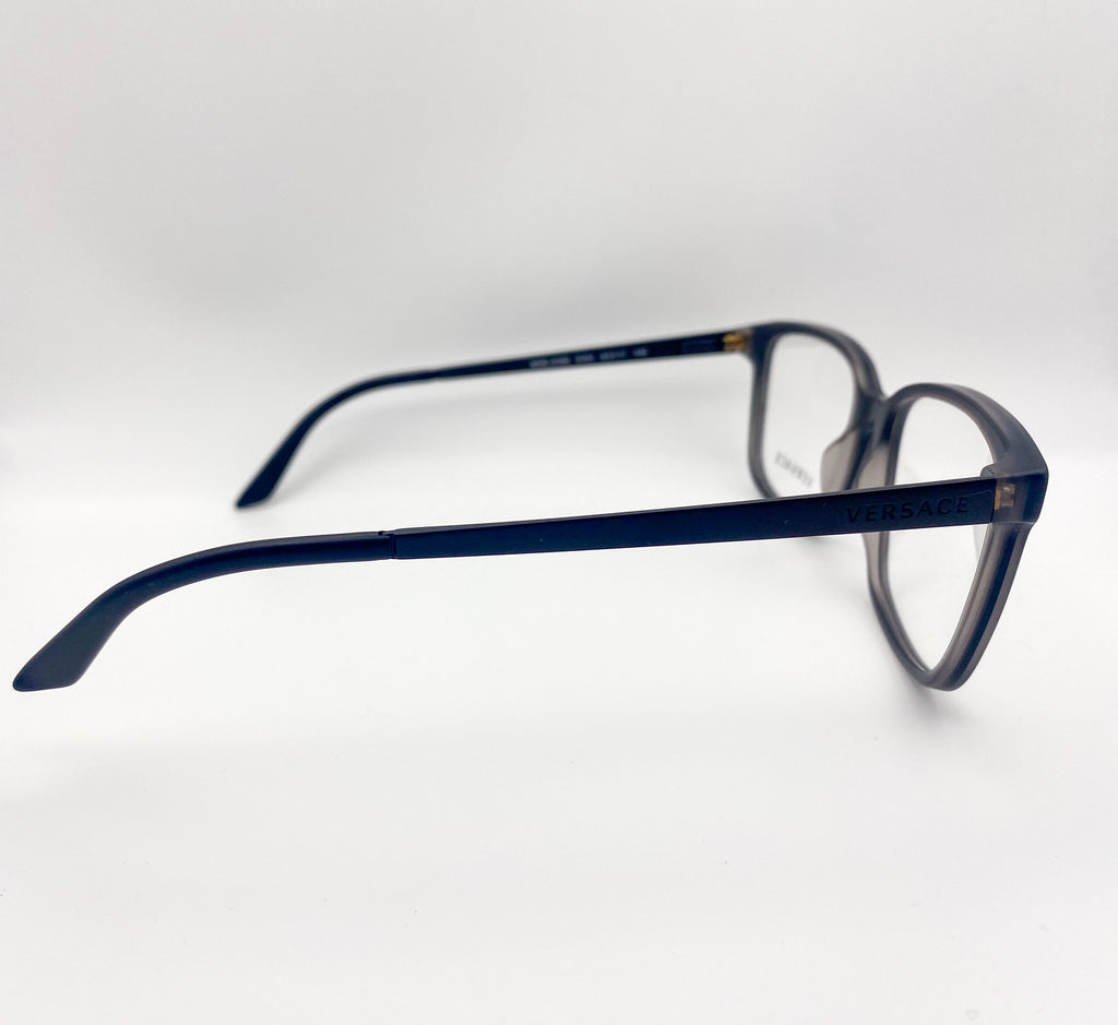 Black eyeglasses on a white background