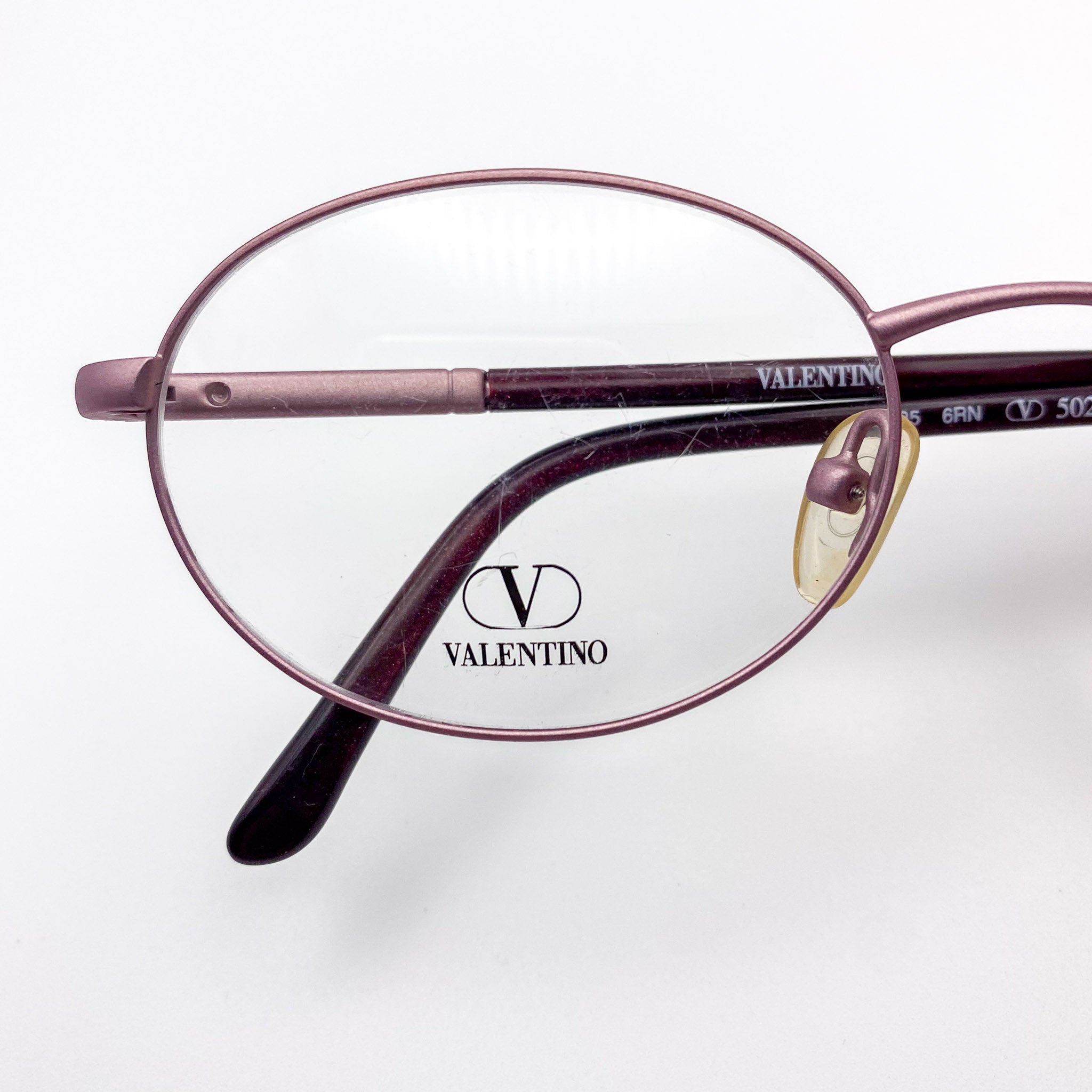 Valentino eyeglasses on a white background