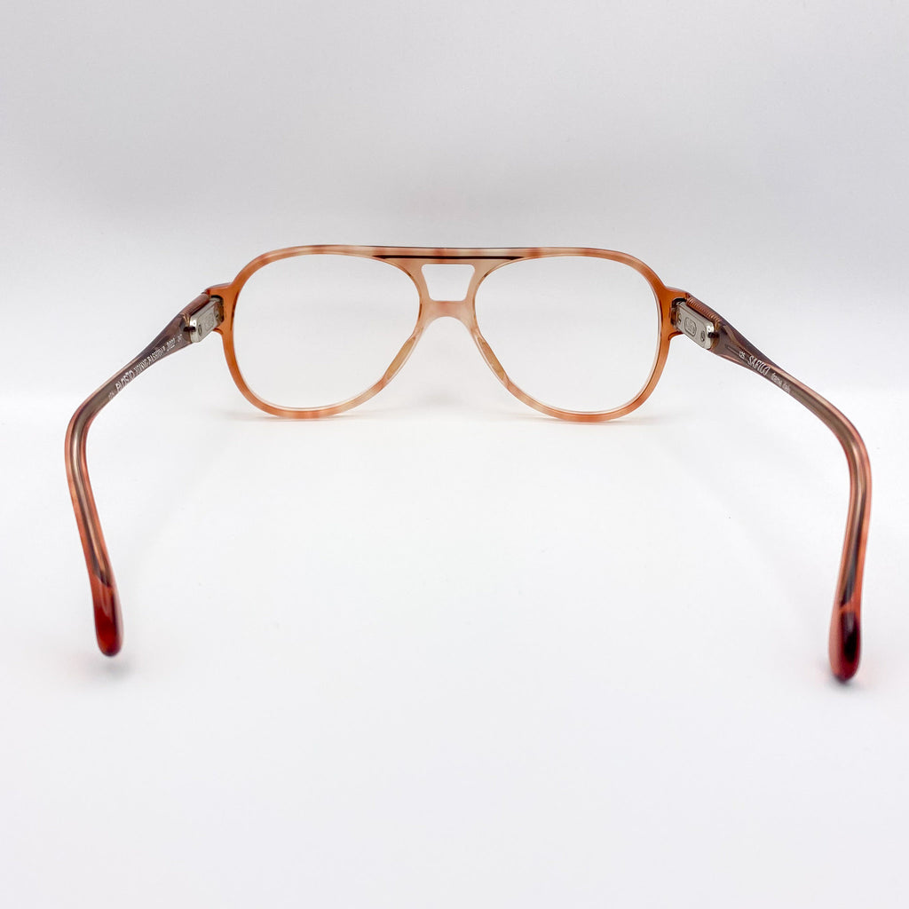Brown eyeglasses on a white background