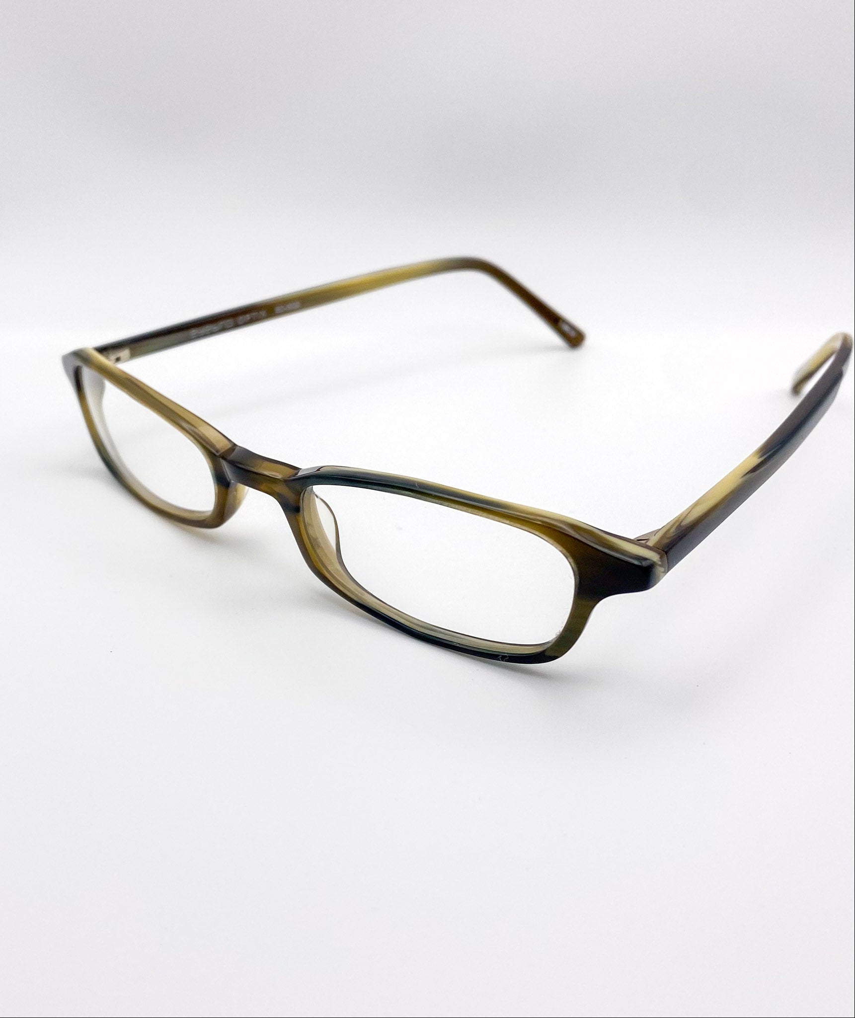 Pair of eyeglasses on a white background