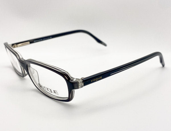Pair of Vogue eyeglasses on a white background