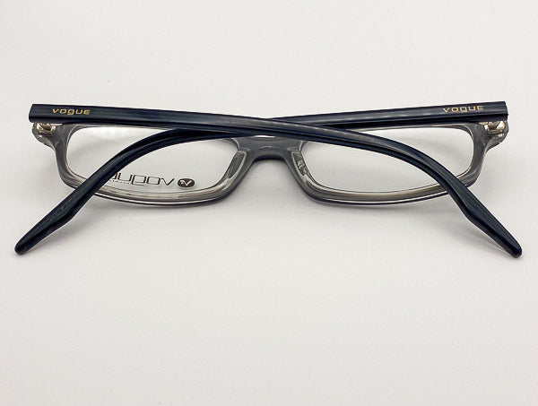 Black Vogue eyeglasses on a white background