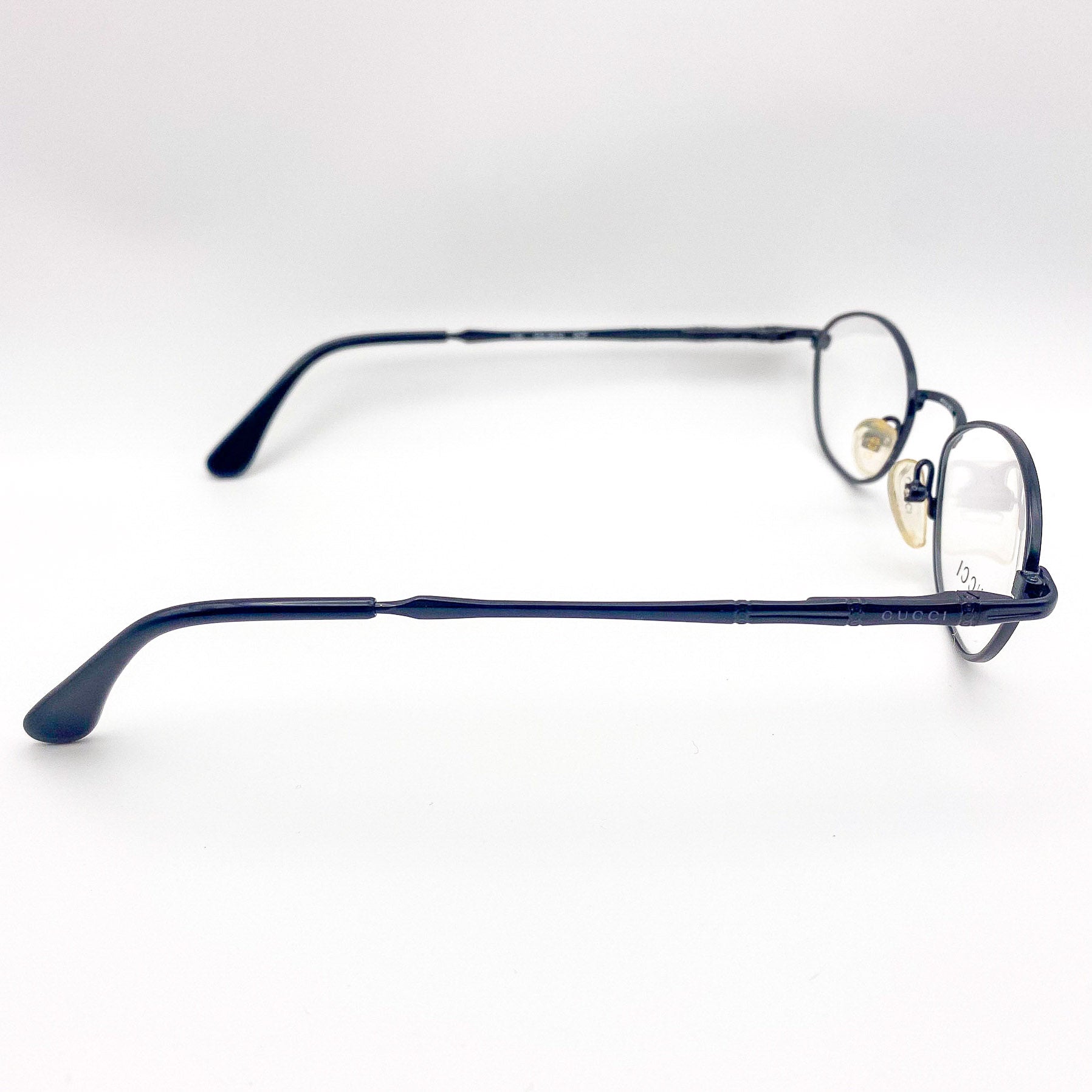 Pair of eyeglasses on a white background