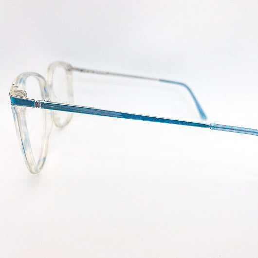 1980s butterfly eyeglasses on a white background