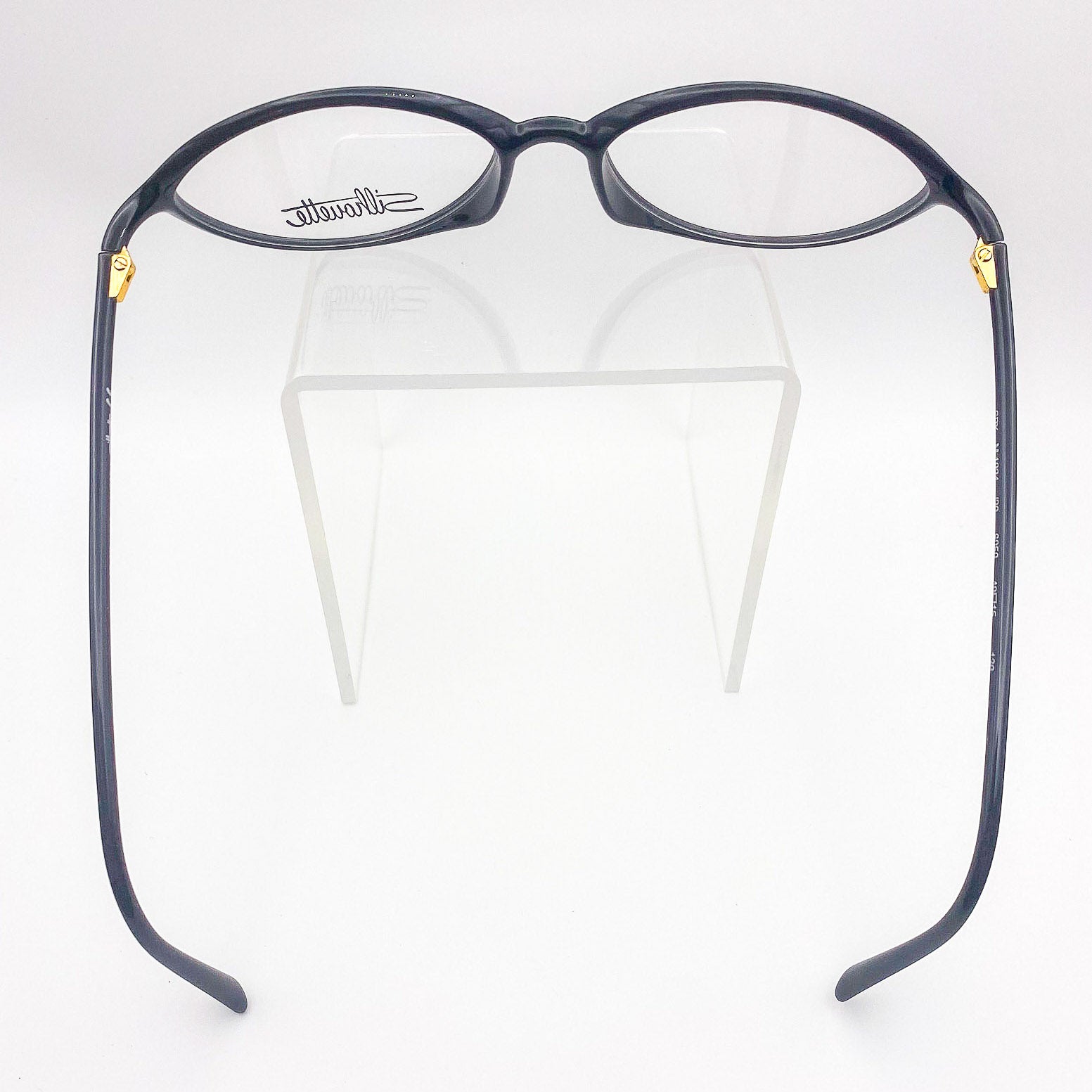 Black eyeglasses on a white background