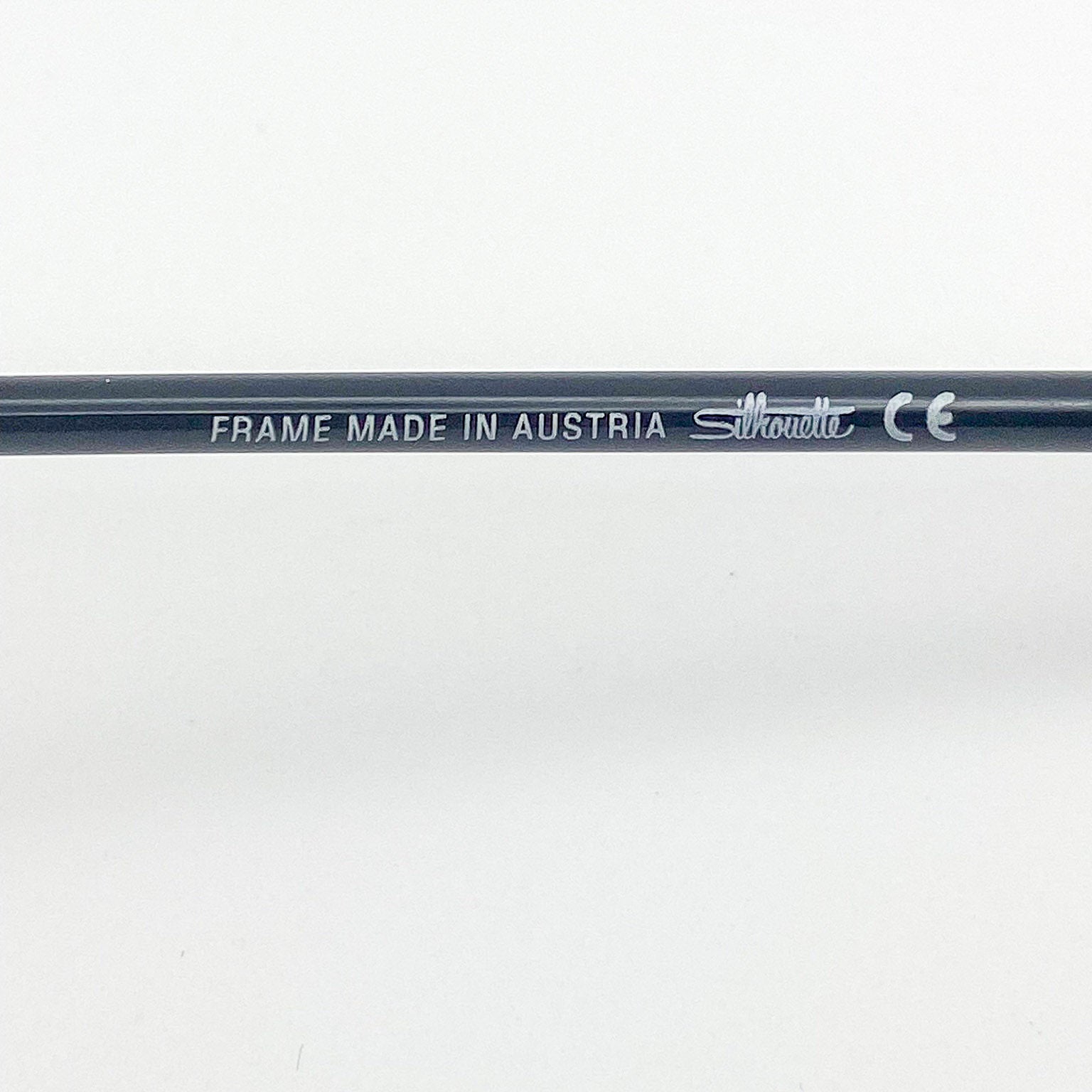 Silhouette frame component with 'Made in Austria' text on a white background