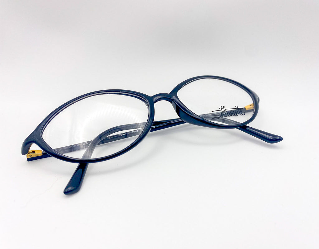 Black eyeglasses on a white background
