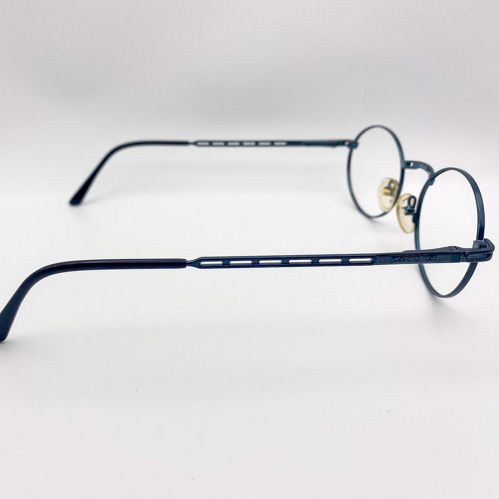 Carrera teal  blue eyeglasses on a white background