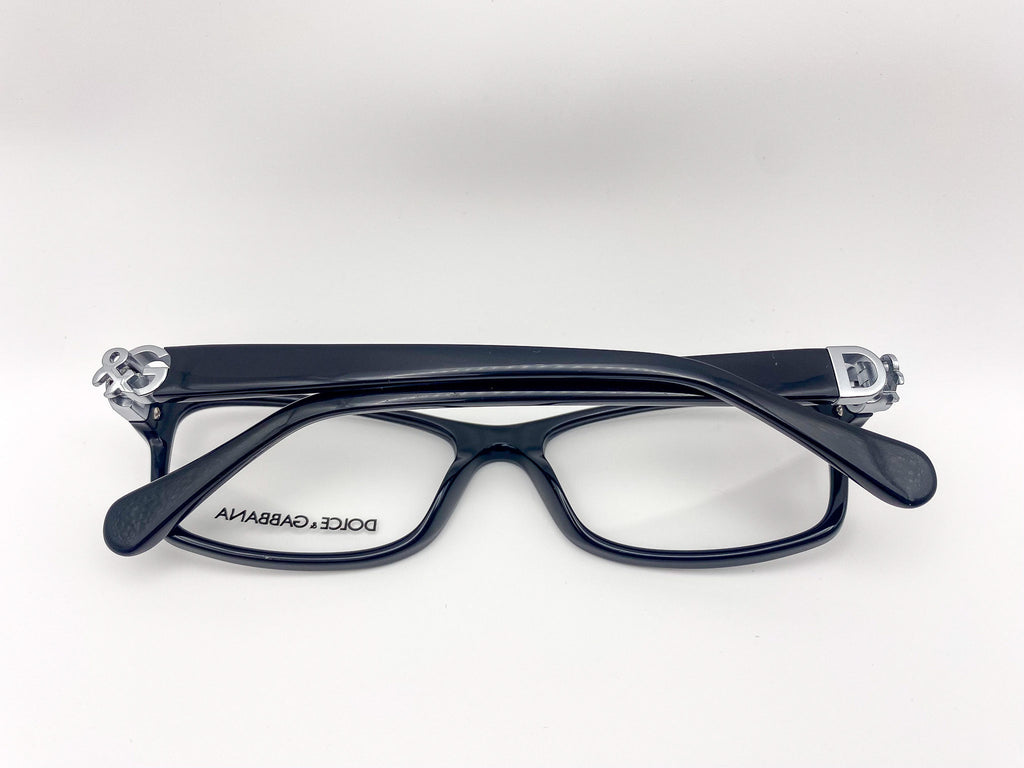 Dolce & Gabbana black eyeglasses on a white background