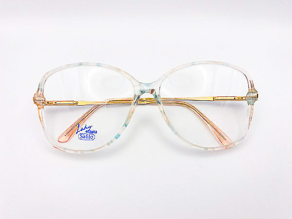 Vintage Safilo butterfly-shaped glasses on a white background