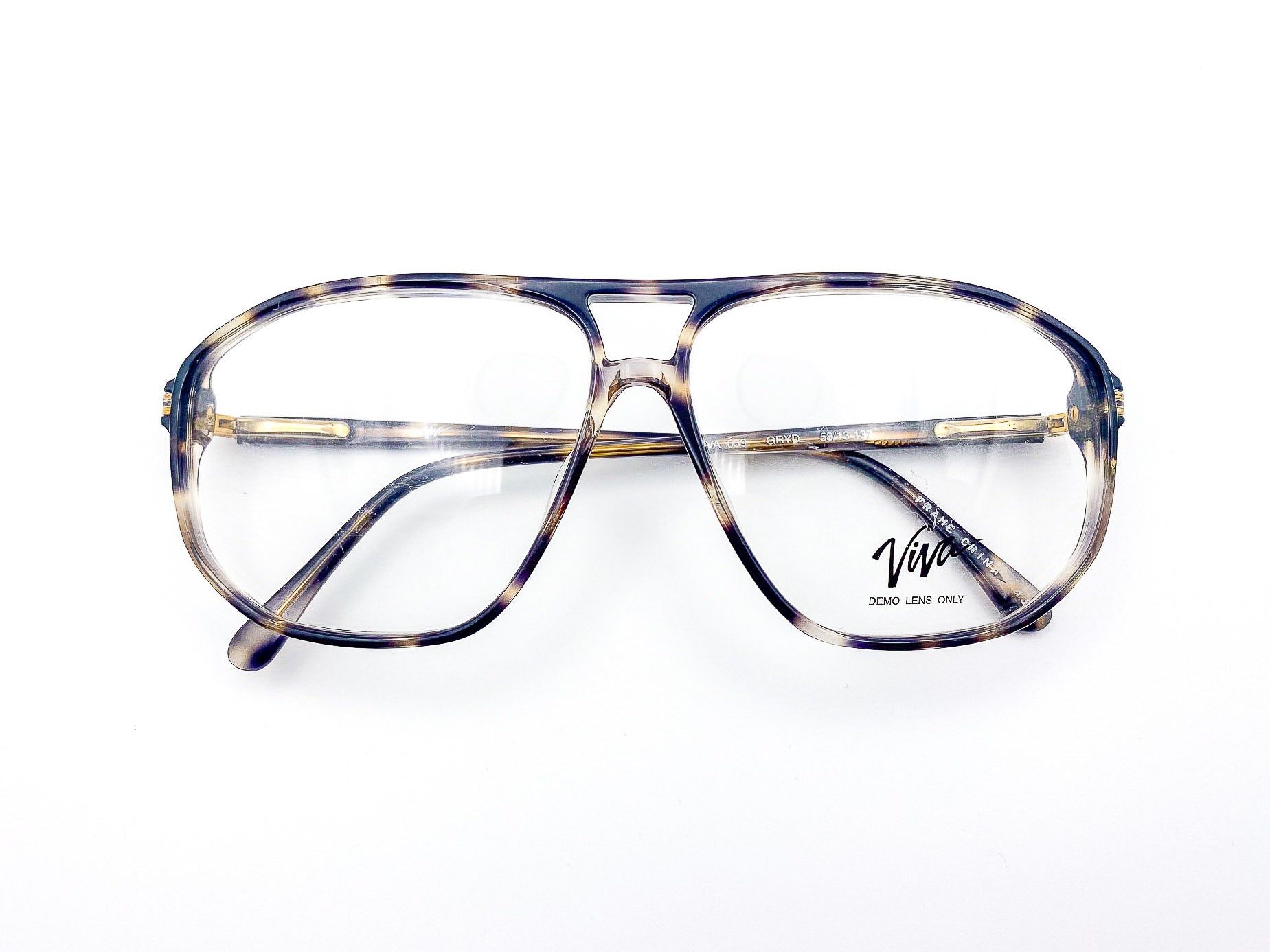Vintage Viva aviator glasses on a white background